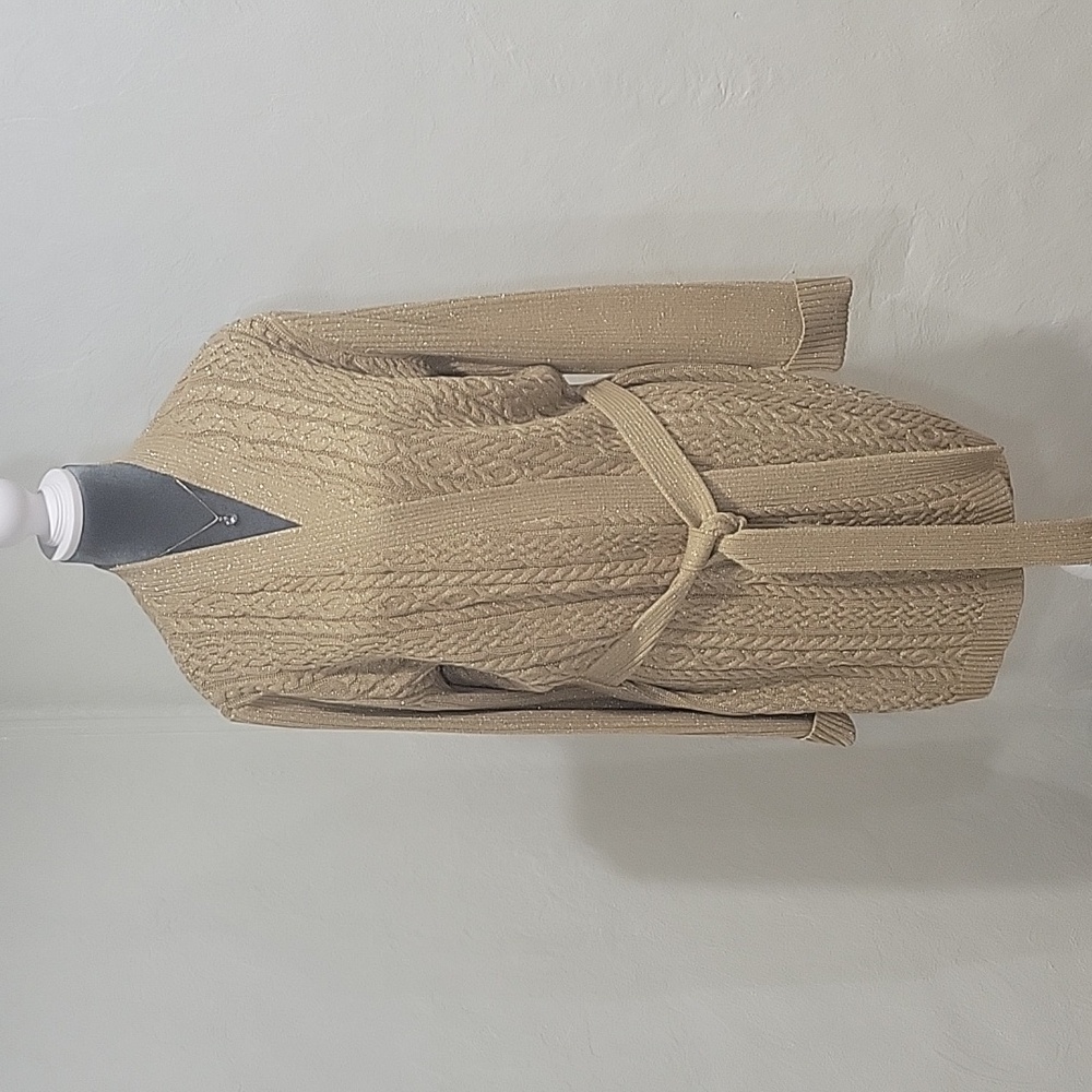 JONES NEW YORK Women's Cable Knit Belted Sweater